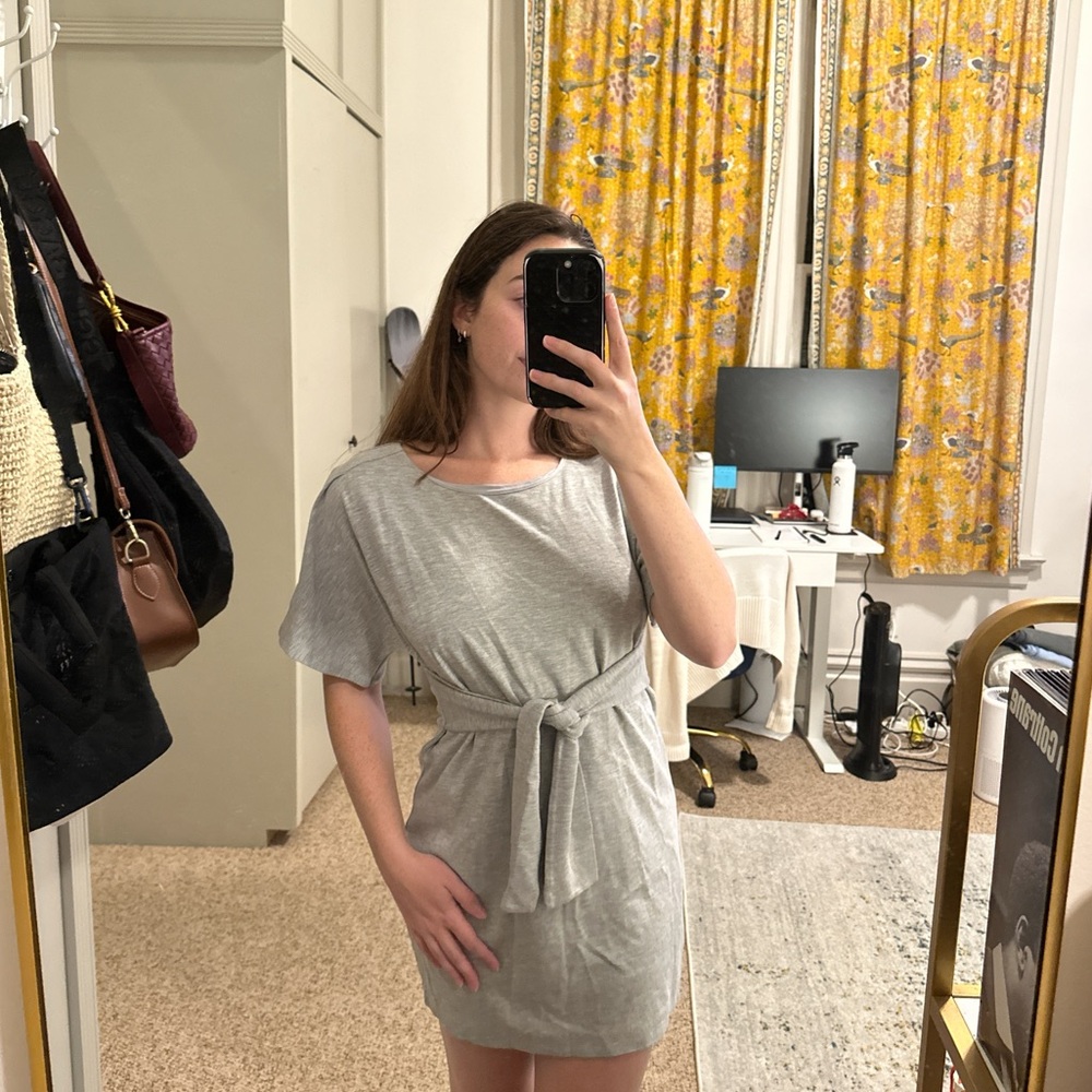 Express Tie Waist Tshirt Dress